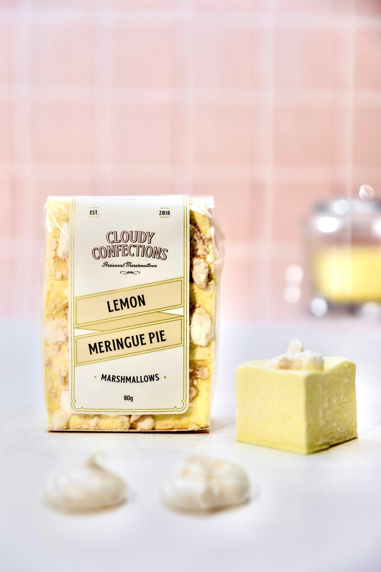 Cloudy Confections - Lemon Meringue Pie Marshmallows