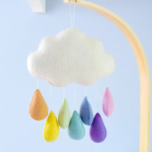 Tara Treasures - Cloud Pastel Raindrops Mobile