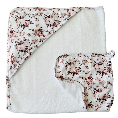 Mini & Me - Hooded Towel & Washcloth Set ‘Addison’