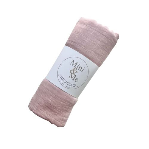 Mini & Me - Bamboo Muslin Wrap ‘Blush’