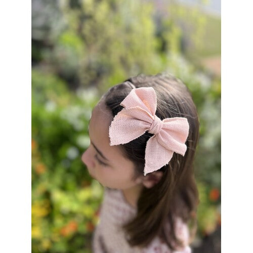 Mini & Me - Fable Bow Headband ‘Peach’