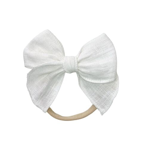 Mini & Me - Fable Bow Headband ‘White’