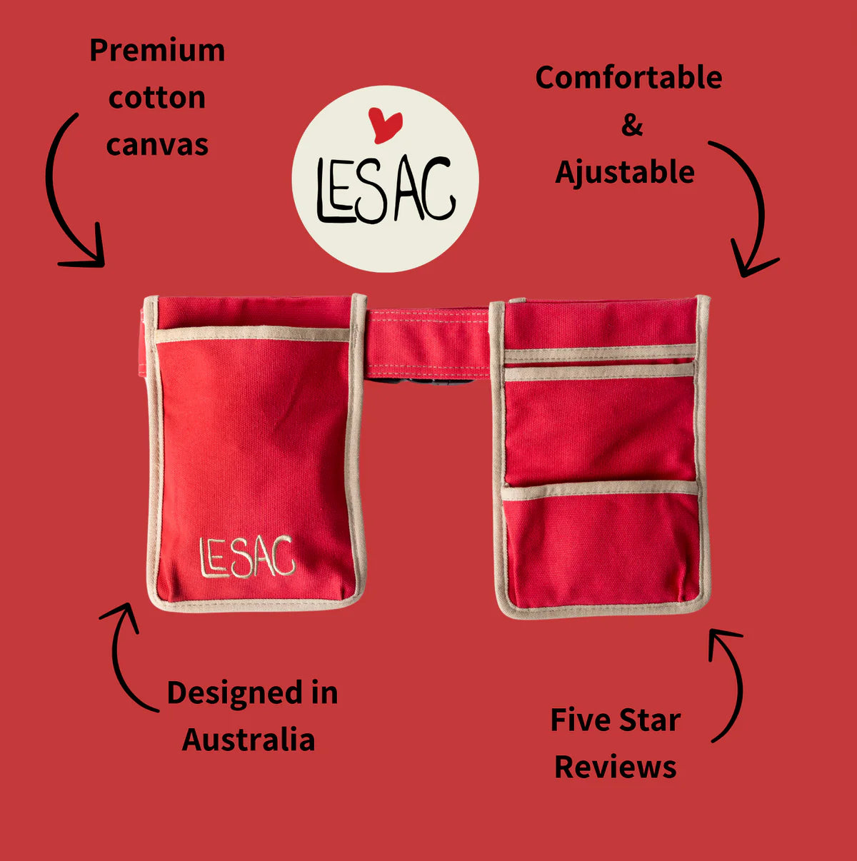 Le Sac - Gardening Belt ‘Red’