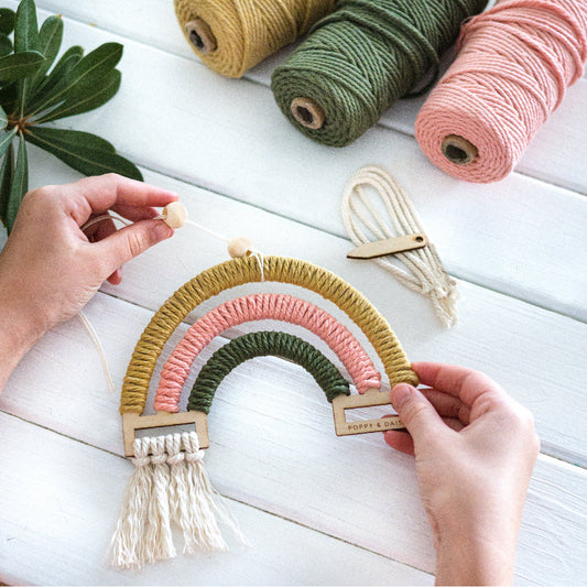 Poppy & Daisy Designs - Macrame Rainbow Craft Kit