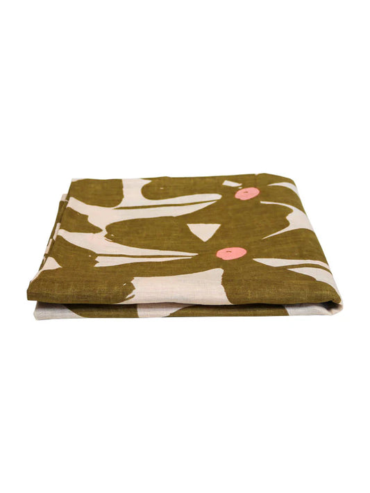 Mosey Me - Olive Poppy Tablecloth