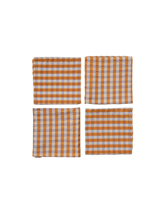 Mosey Me - Mango Seersucker Napkin Set