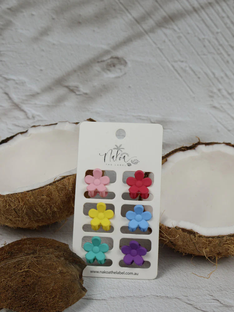 Nakoa The Label - Claw Clip Set of 6 Mini Flower