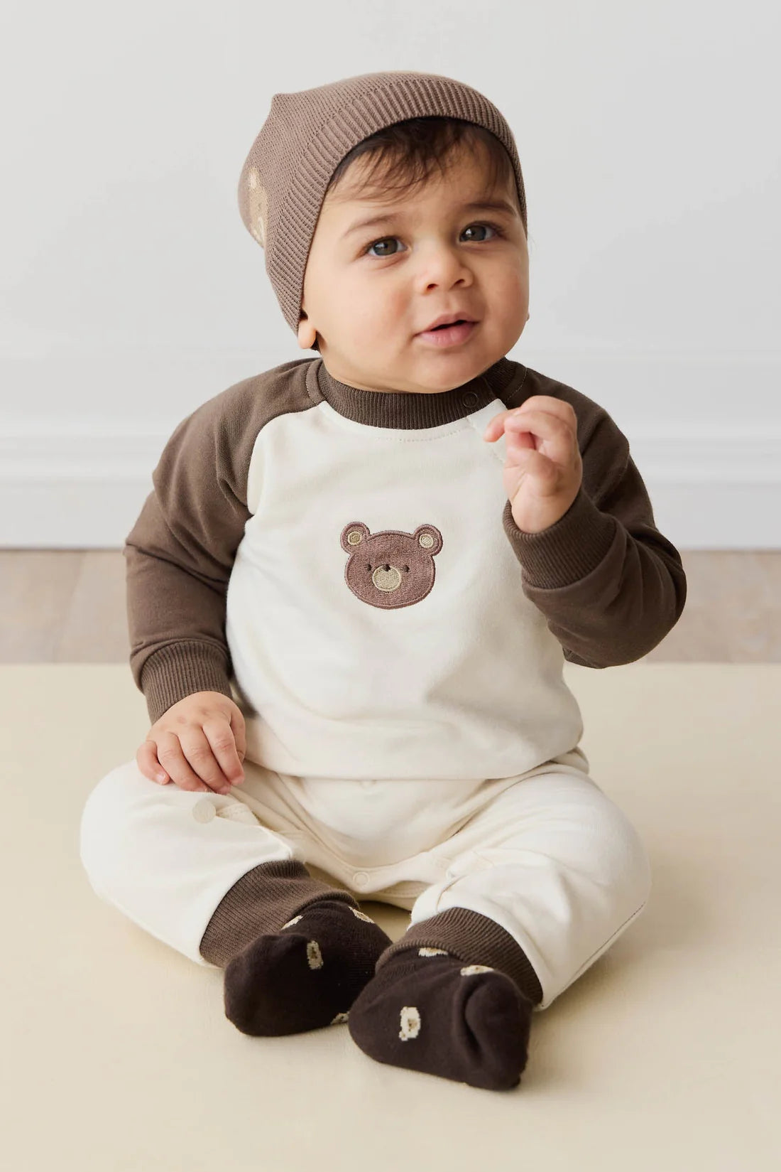 Jamie Kay - Organic Cotton Tao Sweatshirt Onepiece Cloud Bobbie Bear