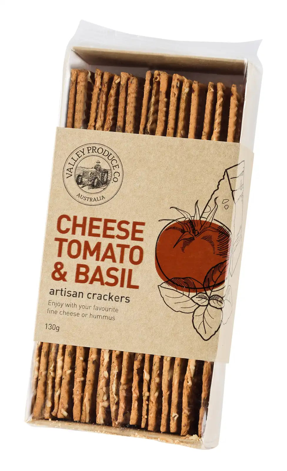 Valley Produce Company - Artisan Flatbread Cheese, Tomato & Basil 130g