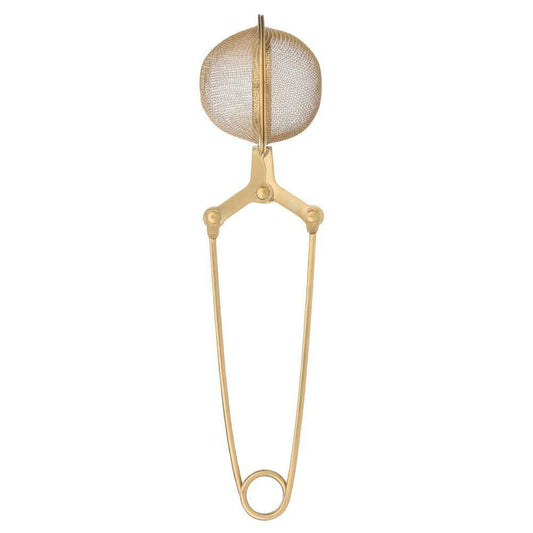 The Berry Tea Shop - Gold Mesh Infuser (Spring Handle)